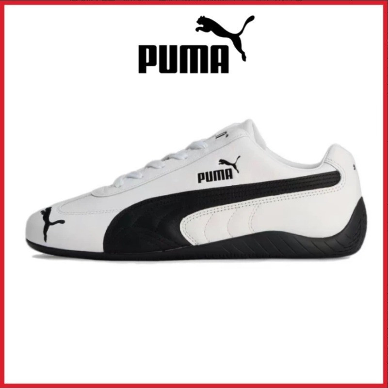 [PUMA] PUMA Shoes Unisex Low-Top รองเท้าผ้าใบสีขาวสีดํา OG Racing Casual