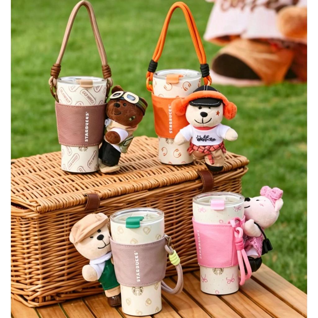 Starbucks Starbucks Bear Store Manager Town Ceramic Liner STTOKE Desktop Cup with Portable Bear Stor