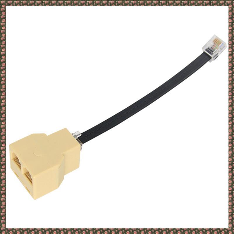 [homegarden1] 50 ซม.RJ12 6P6C Coupler 2 ทาง RJ11 อะแดปเตอร์แยกสายโทรศัพท์เหมาะสําหรับโทรศัพท์