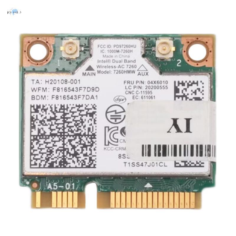 โน้ตบุ๊คการ์ดในตัวสําหรับ 7260HMW 7260AC 867M Dual Band 5G การ์ด BT4.0 สําหรับ 04X6090 04X6010