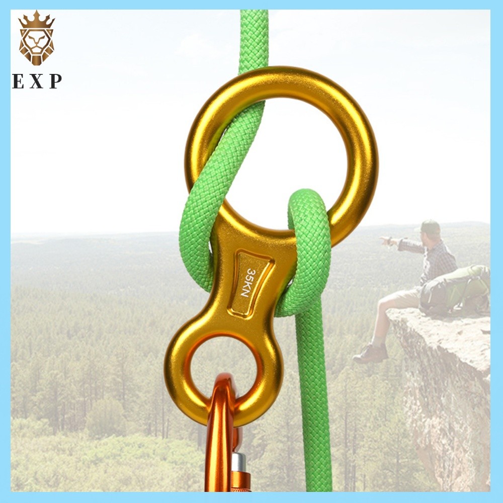 [explosion1.th] Figure Eight Rappelling Descender Ring 7075 Aluminium Safety