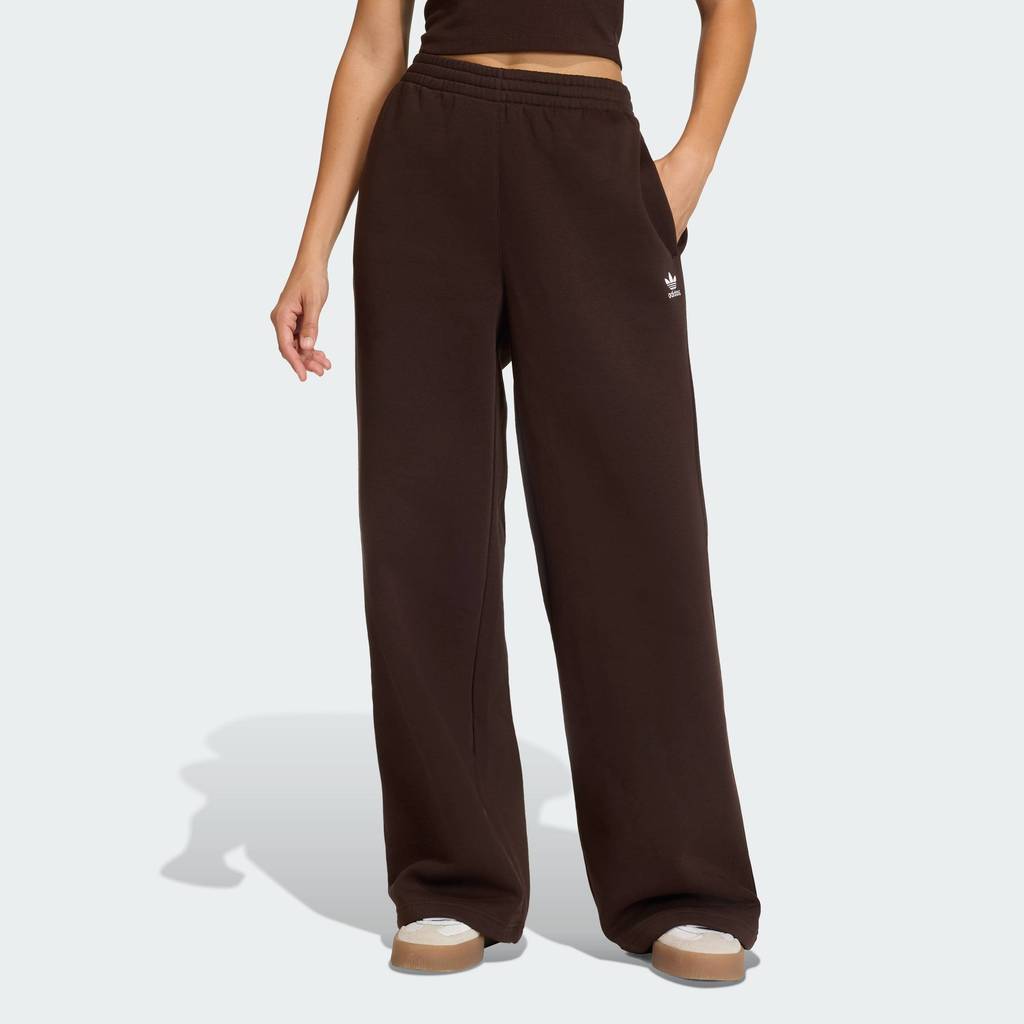 adidas Lifestyle Essentials Wide Leg Pant Fleece Women Brown KC9135