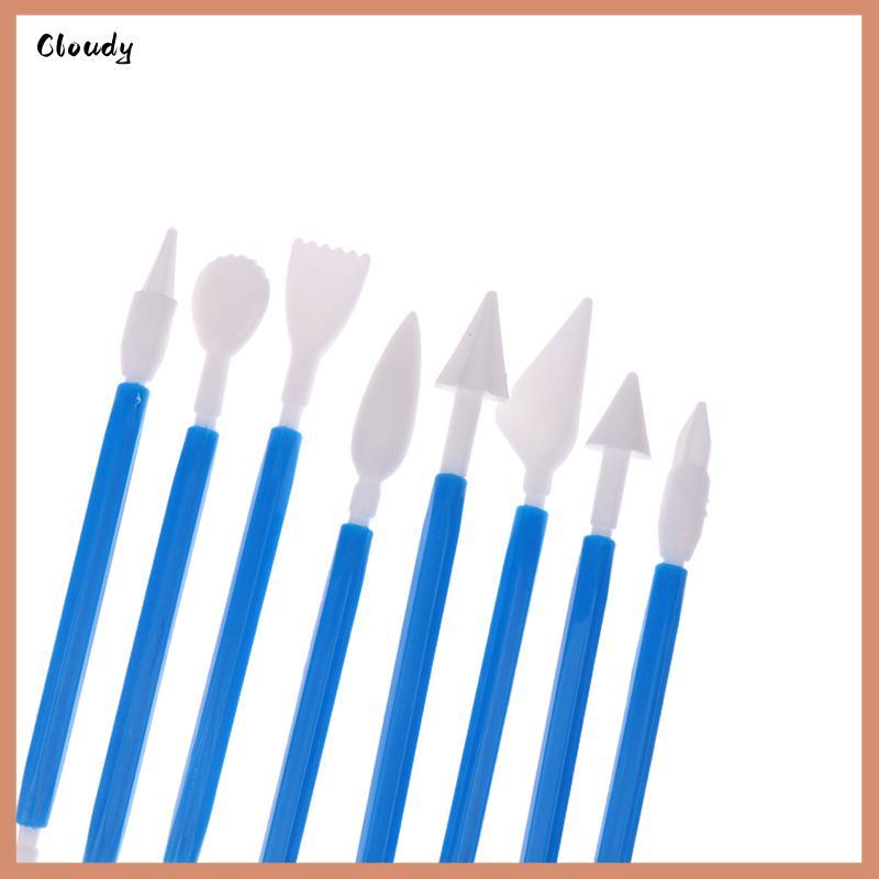 [Cloudy] 8 ชิ้น/เซ็ตเครื่องมือการสร้างแบบจําลองดินพลาสติกขี้ผึ้งแกะสลักเครื่องปั้นดินเผาเครื่องมือแก