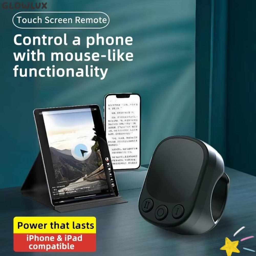GLOWLUX Touchscreen Controller, Auto Screen Clicker Continuous Clicker Bluetooth Ring Remote, Scroll