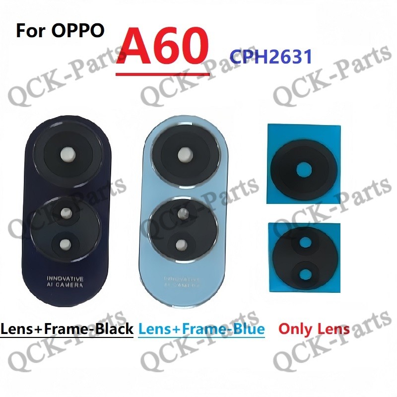 สําหรับเลนส์กล้อง OPPO A60 CPH2631 พร้อมฝาครอบกรอบ