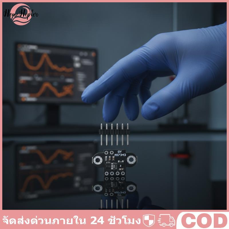 HomeHepler AS7341 AS7343 โมดูลเซ็นเซอร์สเปกตรัมหลายช่องหัวพินสูงสําหรับวิจัยการวิเคราะห์ Spectral ระ