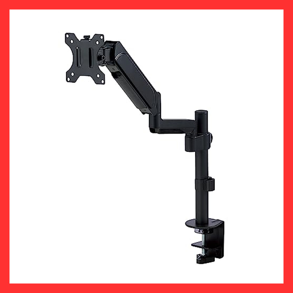 ELECOM Monitor Arm, Single Arm, Compatible with 17 inches to 32 inches, Load Capacity: 9 kg, Gas Typ