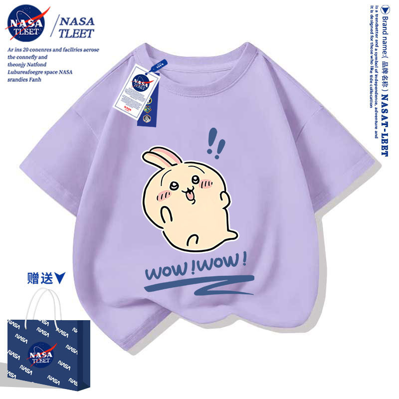NASA แขนสั้น chikawa chikawa chikawa ใหม่น่ารัก chikawa Casual Top เสื้อยืดหลวม#97alerdf#