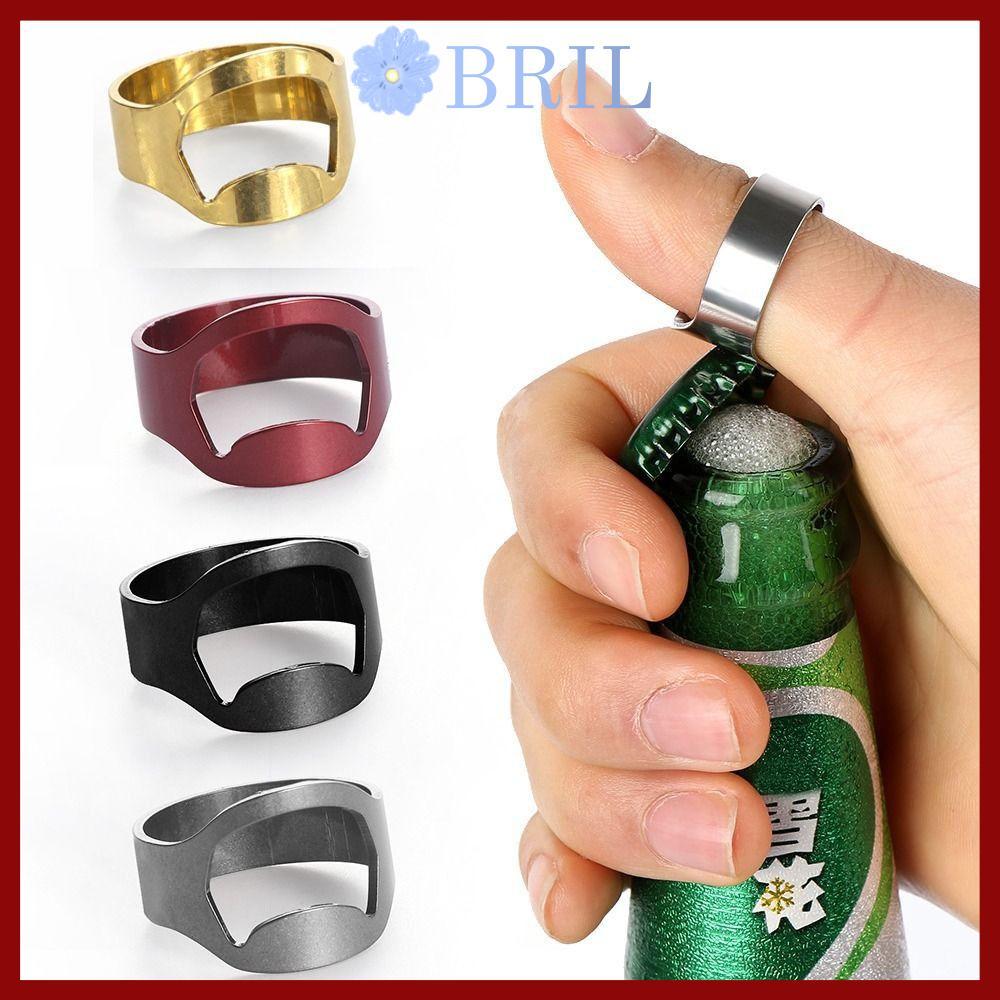 จัดส่งจากประเทศไทยBRIL 1/3PCS Finger Ring Openers Silver Stainless Steel Home & Living Kitchen Tool