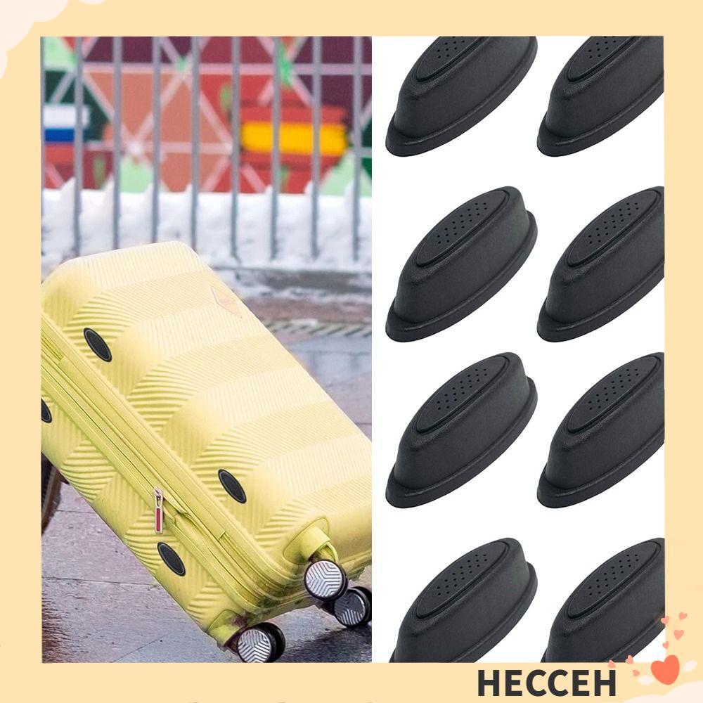 HeCEEH แผ่นรองฝ่าเท้าสําหรับกระเป๋าเดินทางสีดําพลาสติก, เท้าสตั๊ดทดแทน Baggage พร้อมสกรู ขาตั้งด้านล