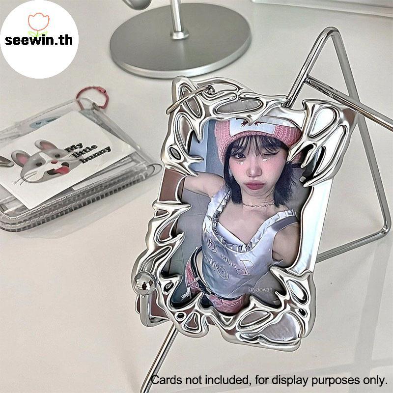 Seewin Electroplated Premium Feeling Creative Card Holder K-POP Idol Card Holder th