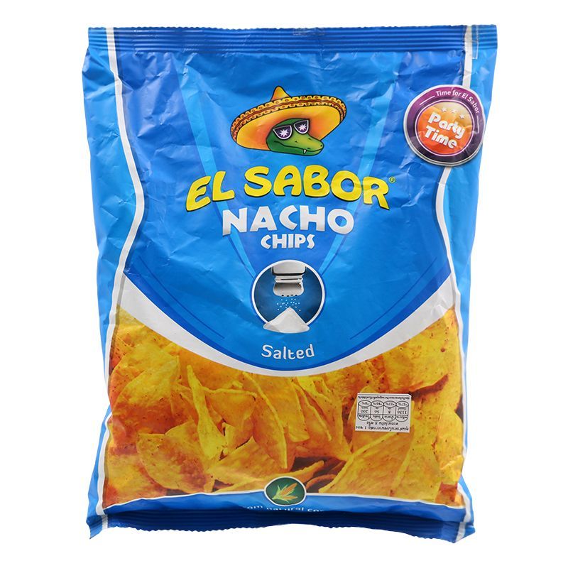 เอลซาบอลข้าวโพดแผ่นรสเกลือ 180กรัม Elsabor Nacho Chips Salted 180g.