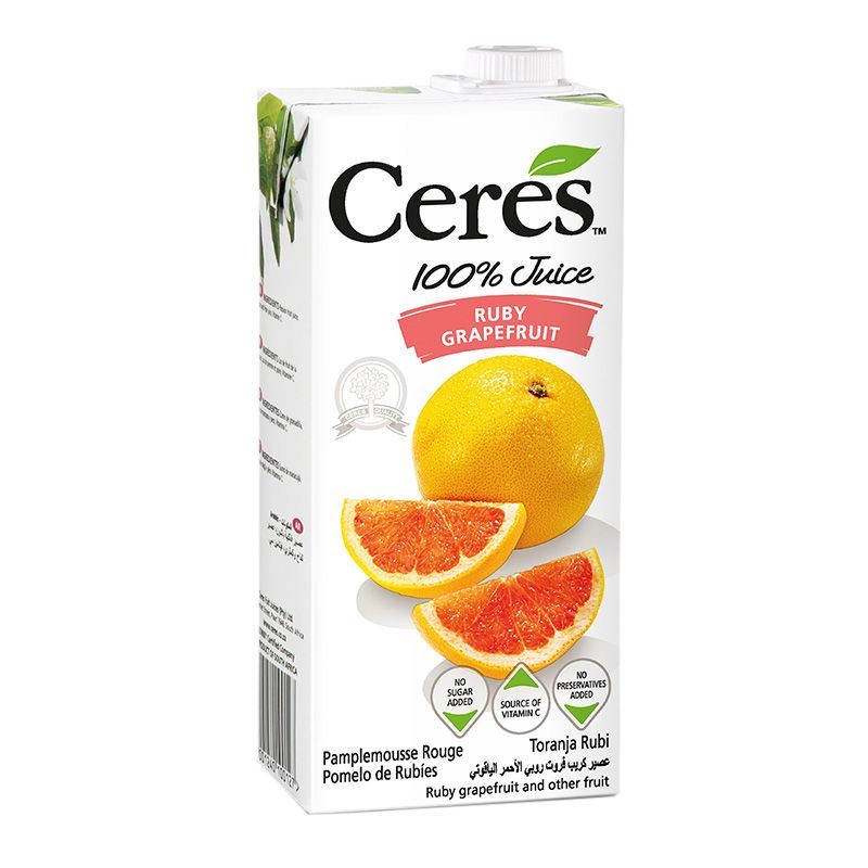ซีเรสน้ำเกรฟฟรุต100เปอร์เซ็นต์ 1ลิตร Ceres Grapefruit Juice 100percent 1ltr.