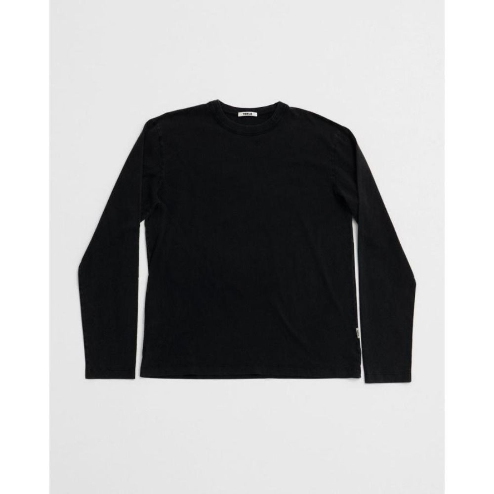 TEKLA LTSH-BLA เสื้อยืดแขนยาวคอกลม ยูนิเซ็กซ์ ไซซ์ S สีดำ BLACK ผ้าฝ้ายออร์แกนิก 100% เสื้อยืดแขนยาว