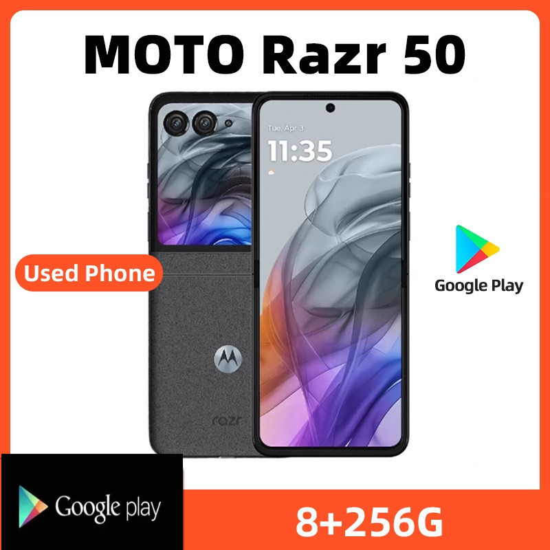 MOTO Razr 50 5G 256GB ROM สมาร์ทโฟนสภาพดีเยี่ยมจัดส่งฟรีโทรศัพท์มือสอง