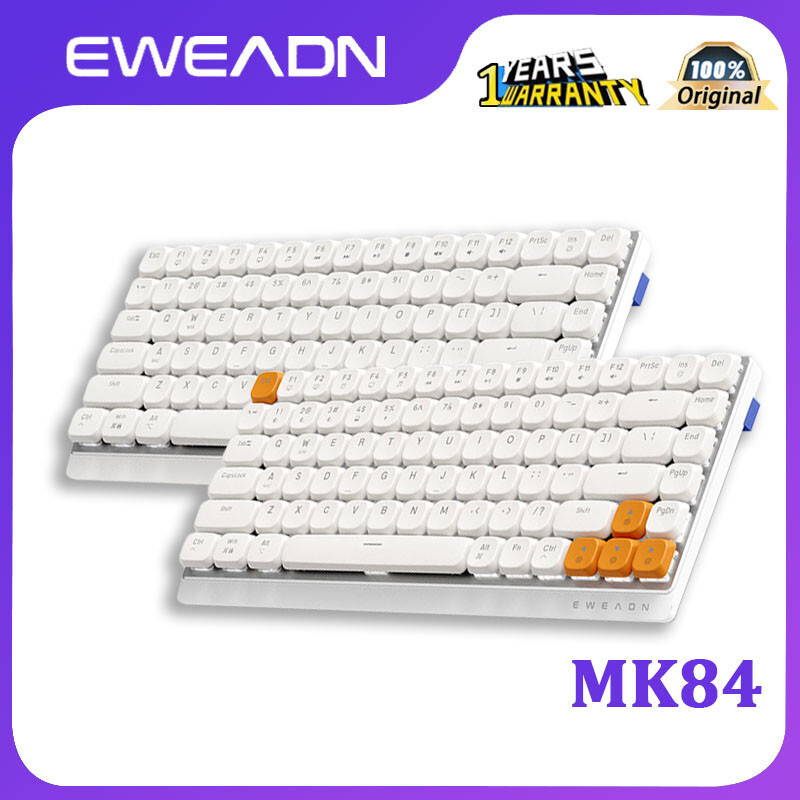 EWEADN MK84 Low Switch Mechanical Keyboard Bluetooth White Light Silent Ultra Thin gaming mouse คีย์