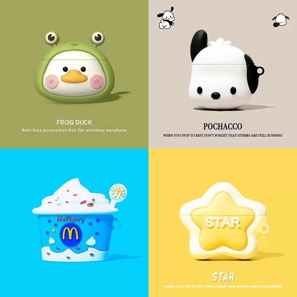 1 2 3 Pro Pro 2 เคสหูฟัง Cute Duck Star McDonalds