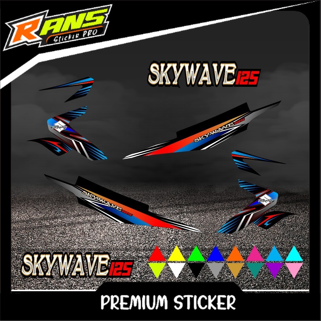 SKYWAVE STRIPING - SUZUKI SKYWAVE H01 Striping Sticker Variation List