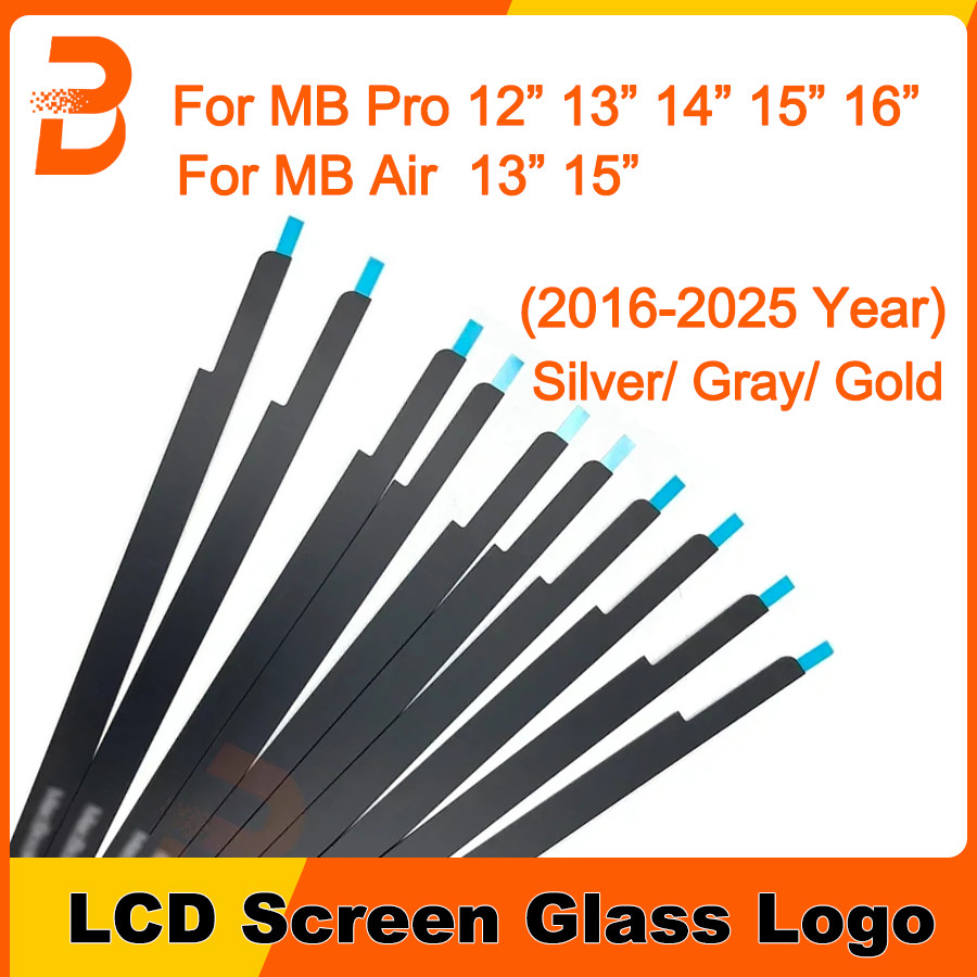 ใหม่หน้าจอ LCD Glass Trim โลโก้ฝาครอบด้านหน้าสีเทาเงินสําหรับ MacBook Pro Air A1706 A1708 A1932 A2179 A2251 A2289 A2337 A2338