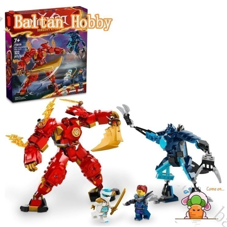 Baltan HN5X เข้ากันได้กับ Ninjago 71808 Kais Elemental Fire Mech 71807 Soras Elemental Tech Mech 718