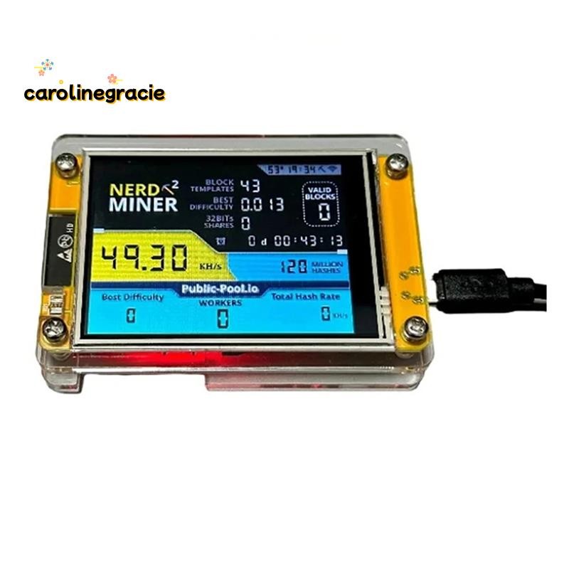 ใหม่ Nerdminer V3 2.8 นิ้ว BTC Solo Nerd Miner Crypto Solo Mining Machine