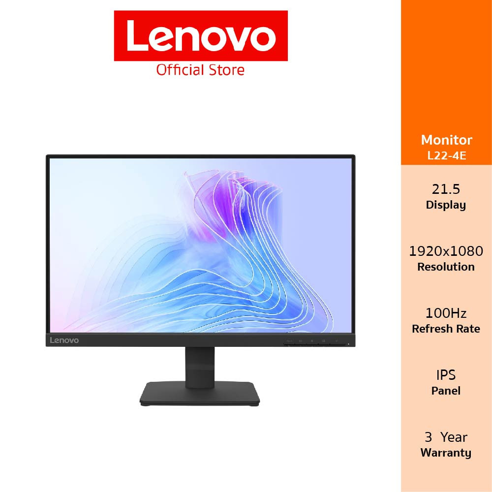 Lenovo L22-4E(67D5KAC6TH)Monitor 21.5-inch 1920x1080 100Hz IPS