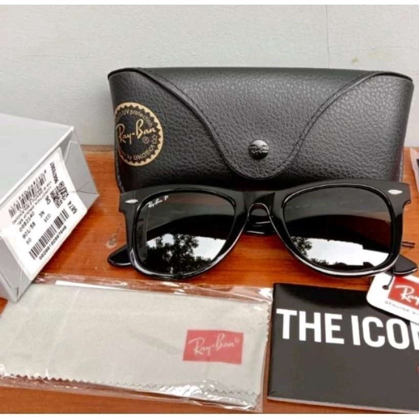แว่นกันแดด Rayban Wayfarer 2140 แบบโพลาไลซ์ ของแท้