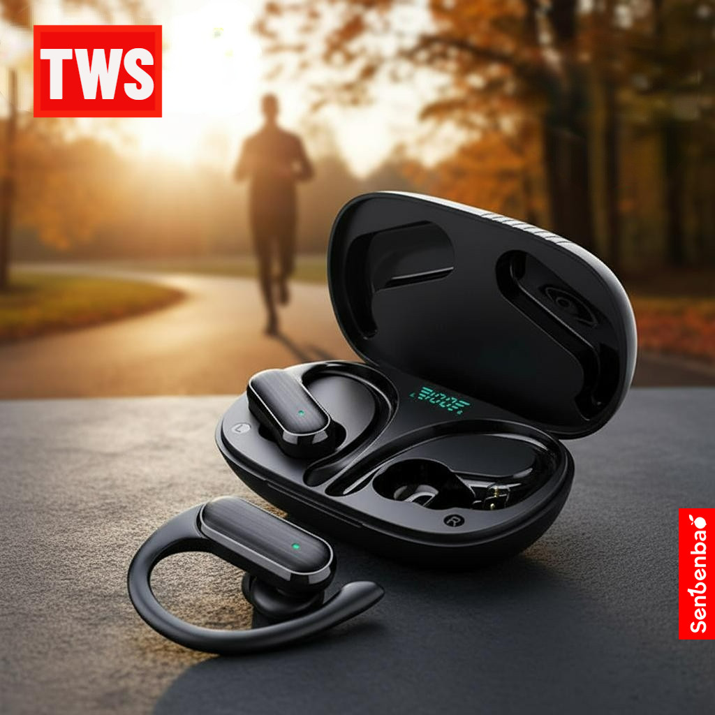 Senbenbao A520 TWS หูฟังไร้สาย 5.3 เสียงสเตอริโอบลูทูธพร้อมไมโครโฟนหูฟังกีฬากันน้ํา