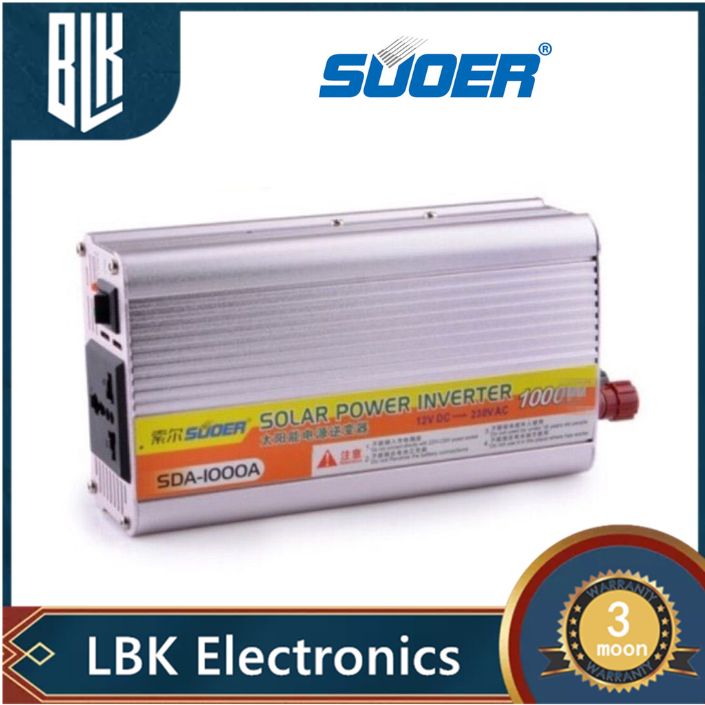 SUOER SDA 12v1000VA   550W อินเวอร์เตอร์