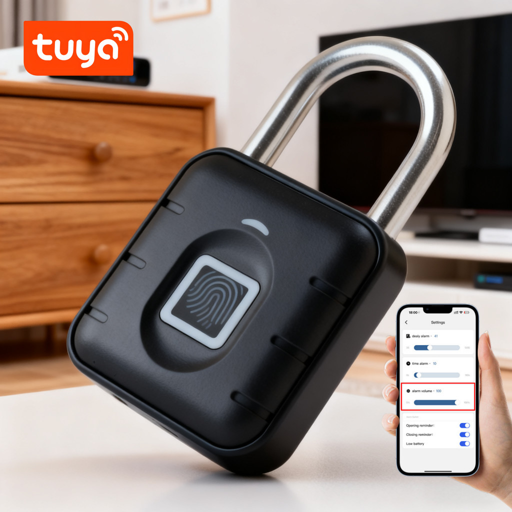 Tuya APP กันน้ําสมาร์ทกุญแจลายนิ้วมือปลดล็อครหัสผ่านสมาร์ทอิเล็กทรอนิกส์ล็อคป้องกันการโจรกรรมสําหรับใช้ในบ้านและนอกบ้าน