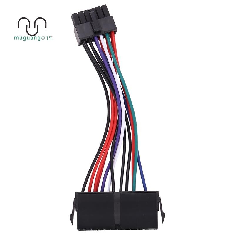 [ขาย M5]PSU ATX 24Pin หญิง 12Pin ชายแหล่งจ่ายไฟ Sleeved สาย 18AWG สายไฟสําหรับ Q87H3-AM Q87H3 AM Q87