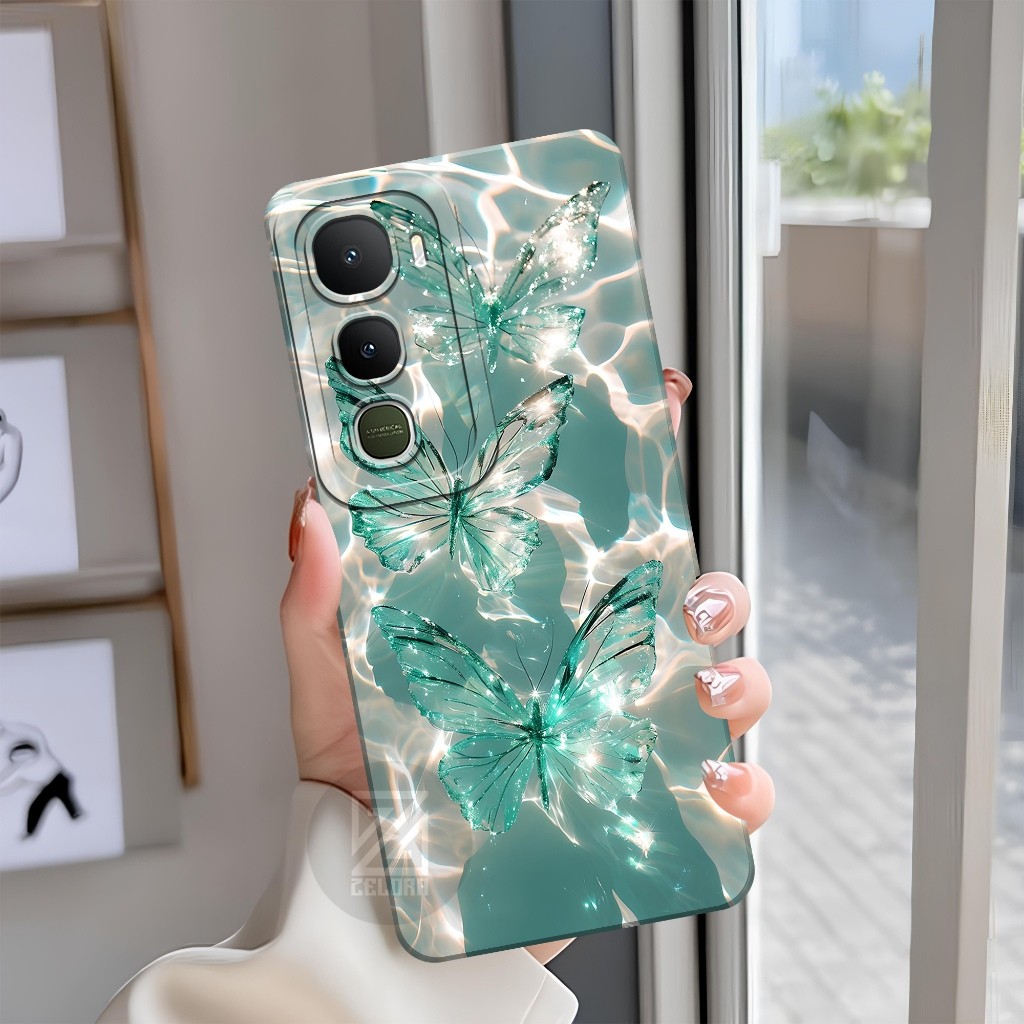 IQOO Z10 LiTE 4G 2025 แฟชั่นผีเสื้อ ZELORA Softcase Hp IQOO Z10 LiTE 4G ซิลิโคน Pro กล้อง IQOO Z10 L