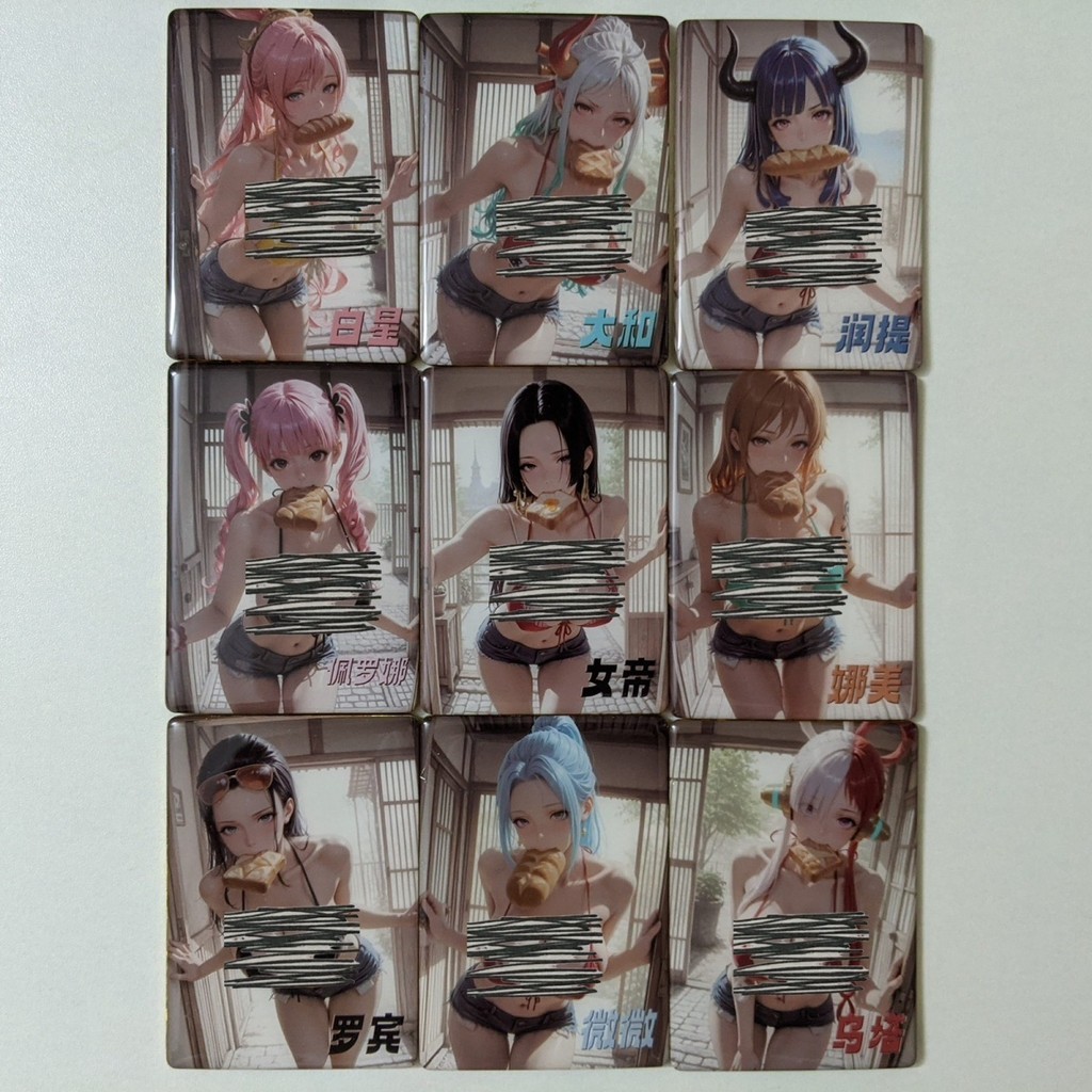 Goddess Club 3 Bombs One Piece Card Set 9 ชิ้น Epoxy One Piece Card One Piece Card Collection Card
