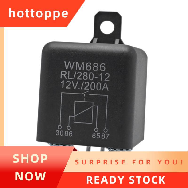 hottoppeแบตเตอรี่ Isolator รีเลย์ 12V 4-Pin WM686 รีเลย์รถเปิด/ปิดสวิทช์ปกติเปิดรีเลย์ RL/280 200A