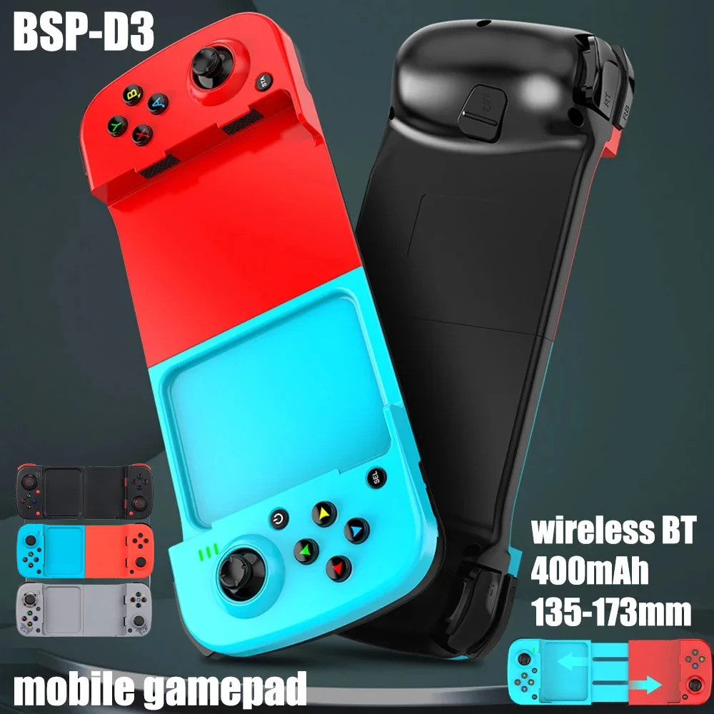 Type-C ไร้สายบลูทูธ Gamepad โทรศัพท์ Joypad ขาตั้งเกม Controller จอยสติ๊กสําหรับ PUBG สวิทช์/ PC / P