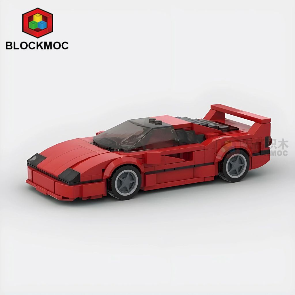 Ferrari F40speed Series MOC ใช้งานร่วมกับ Lego 8-Gridรถการศึกษาเด็กประกอบอาคารบล็อกของเล่นรุ่น 10.16