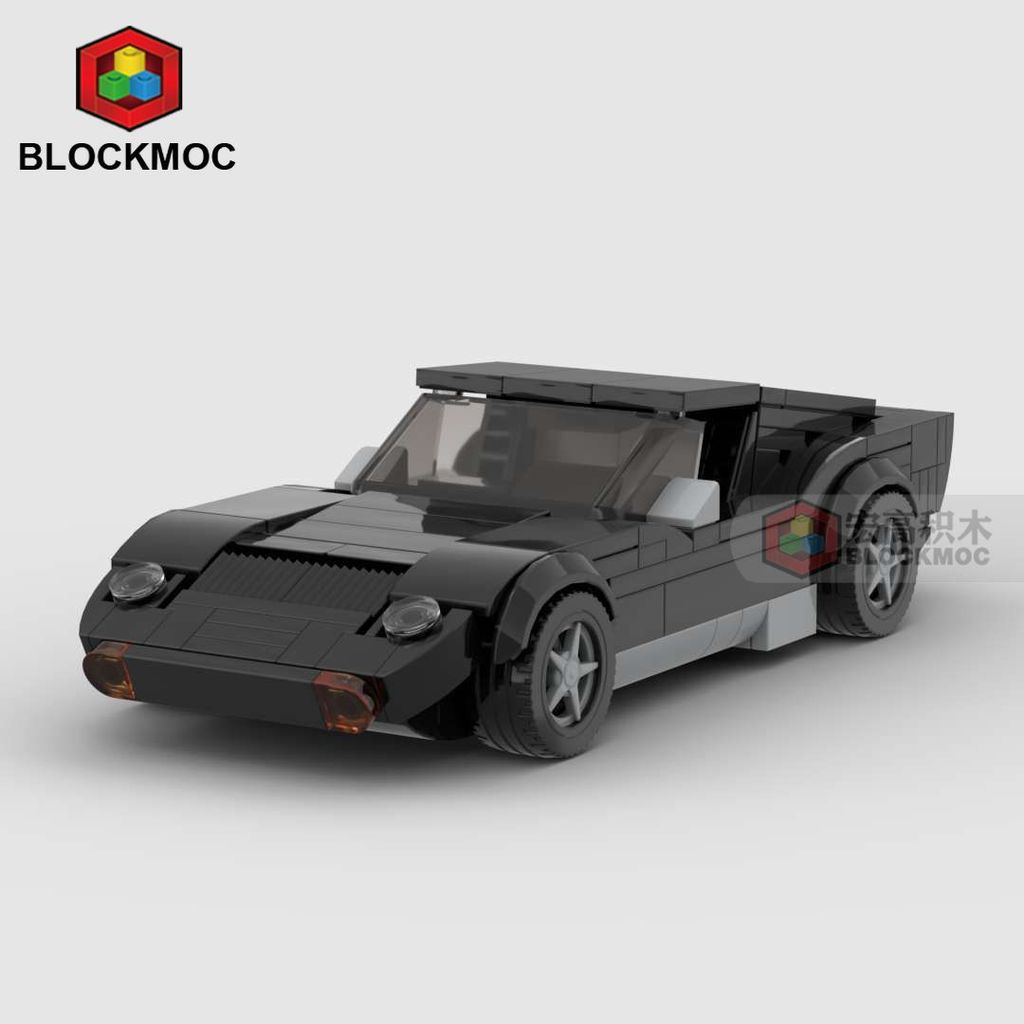 Moc ของเล่นบล็อกตัวต่อเข้ากันได้กับ Lego Retro Lamborghini Miura Lamborghini Miura Racing รถสปอร์ต 1
