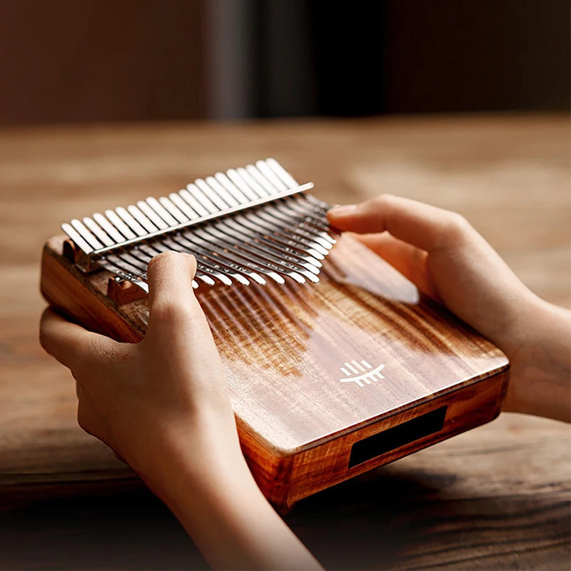 Hluru 17 21 Key Kalimba Thumb เปียโนเครื่องดนตรีคุณภาพสูงไม้ Kalimba 21 คีย์เปียโนนิ้วเริ่มต้นเครื่อ