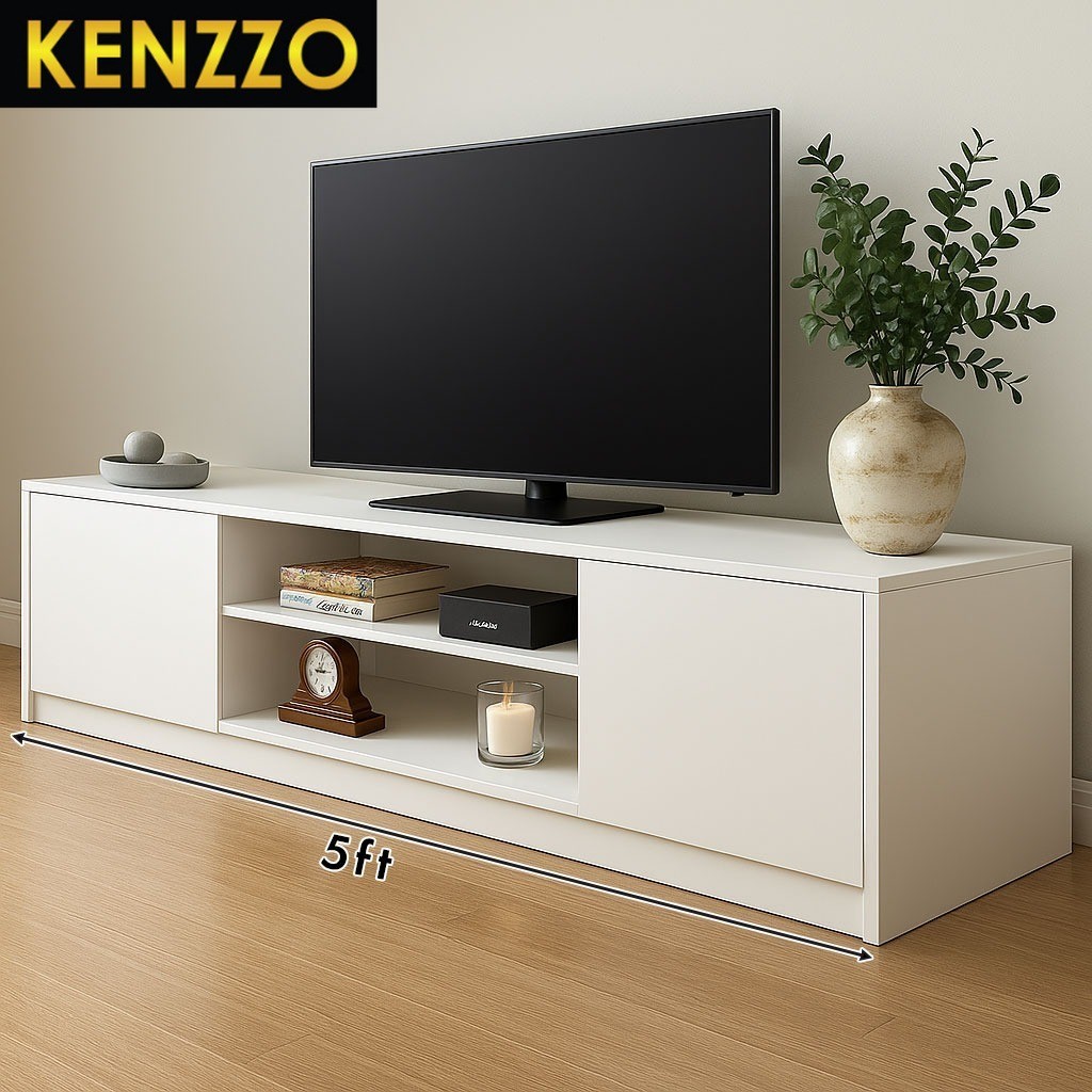 พร้อมส่ง KENZZO : ชั้นวางทีวี ขนาด 6 FT. / 5 FT. สไตล์ รูปที่ 7