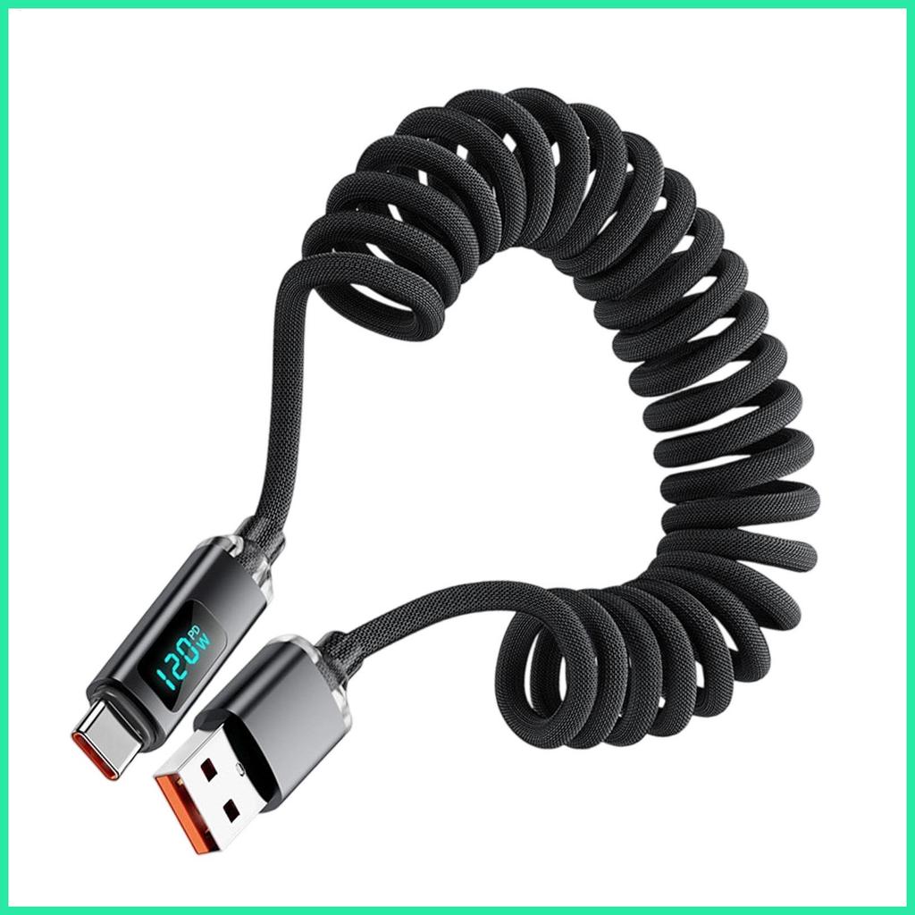 สาย USB C Fast 120W สายฤดูใบไม้ผลิดิจิตอลจอแสดงผล Charger สายไฟ 3 Ft สําหรับ University Travel Schoo