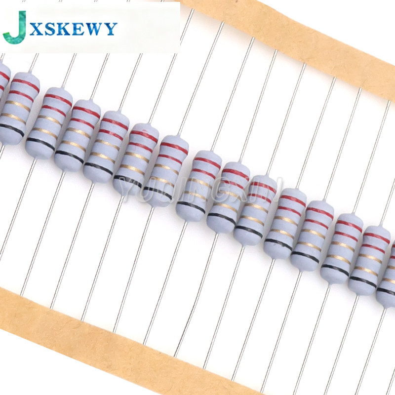 20pcs 1W 5% Wire Wound Resistor Fuse Winding Resistance 0.1R 0.33R 1R 2.2R 3R 4.7R 5.1R 6.8R 10R 22R