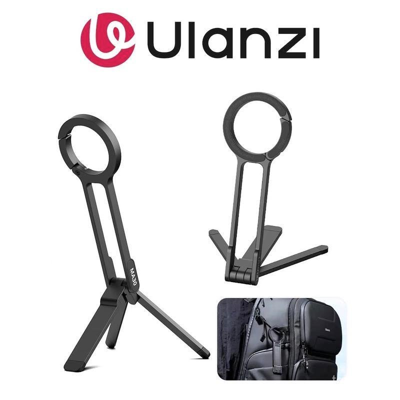 Ulanzi MA30 Carabiner ขาตั้งกล้องแม่เหล็กไม้เซลฟี่ที่วางโทรศัพท์ขาตั้งสําหรับสมาร์ทโฟนมือถือ
