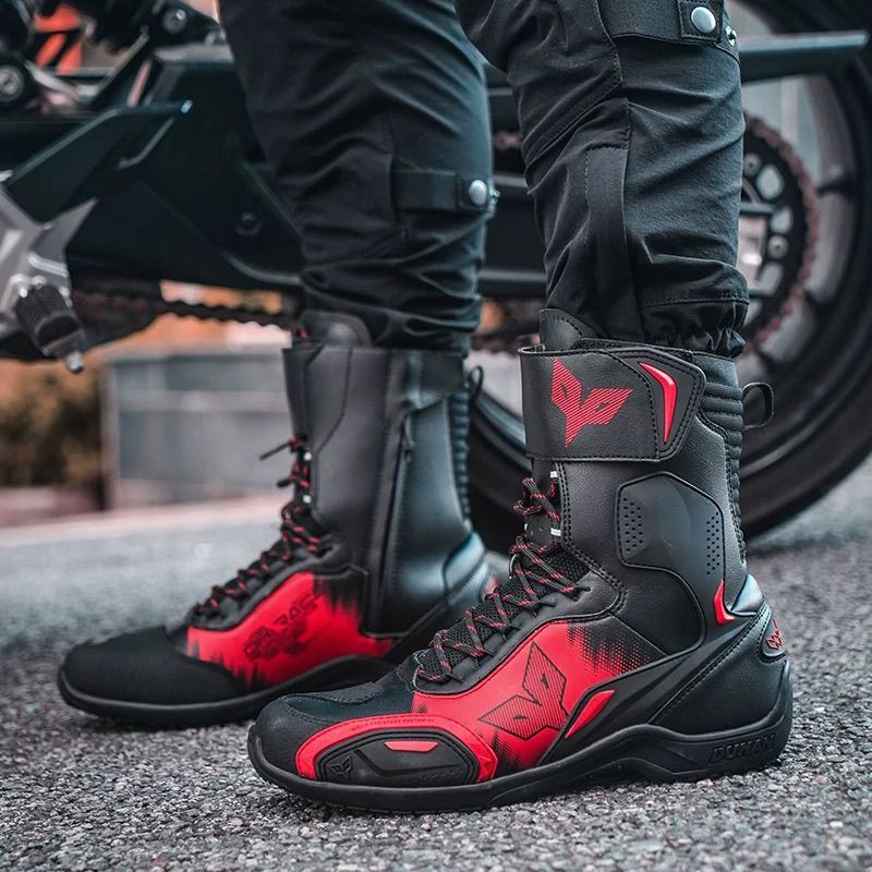 [การป้องกันรอบด้าน] Duhan รองเท้าปั่นจักรยานรถจักรยานยนต์ Tension Boots Motorcycle Shock-Resistant W