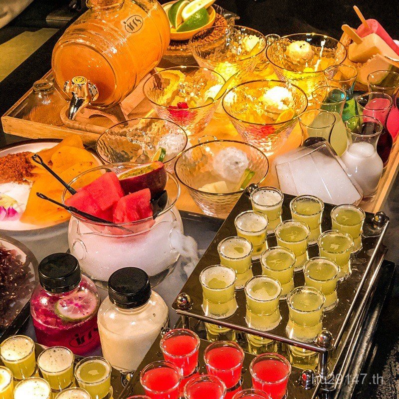 Doujiu Rainbow Little Hotel Drunk Hemp สไตล์จีนไวน์ชุด 2 Influencer Bar Sanxian Rack ชุดไวน์อินเทรนด