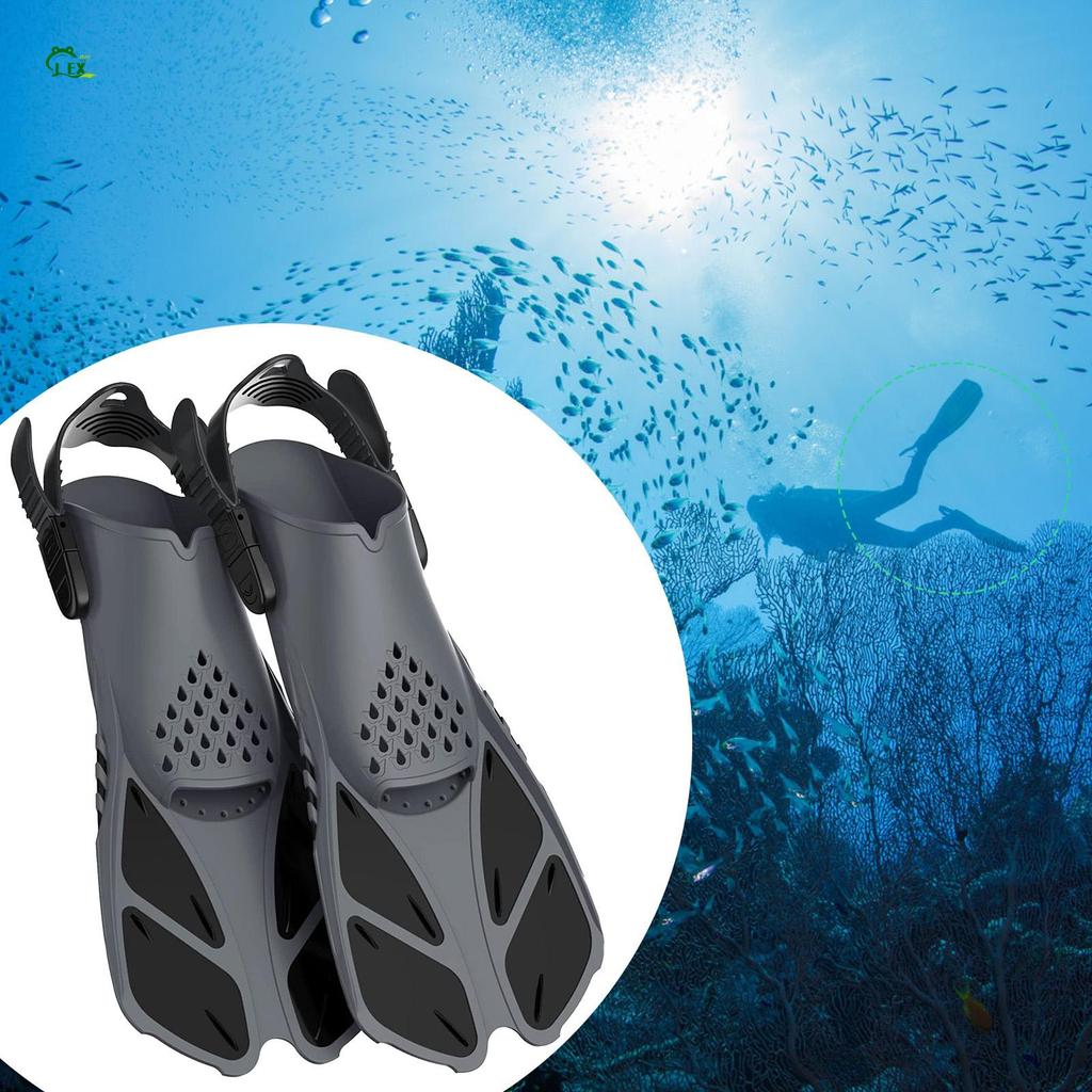 ผู้ใหญ่ดําน้ําดูปะการังว่ายน้ํา Fins Anti Slip Lace-up ปรับดําน้ํา Flippers เปลี่ยนสําหรับดําน้ําดํา