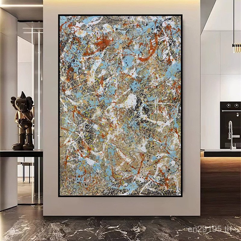 ร้านอาหารขนาดใหญ่ศิลปะภาพวาดบริสุทธิ์มือวาดสามมิตินามธรรมทางเดินภาพวาดสีน้ํามันภาพวาดตกแต่งทางเข้าภา