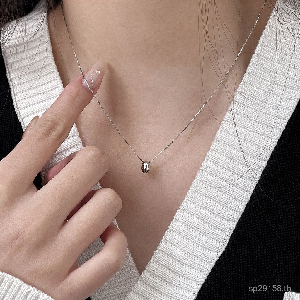 High-End Clavicle Chain ไข่อินเทรนด์ Niche ขายร้อน s925 Cross-Border เกาหลีสร้อยคอรูปไข่ Ruitai หญิง