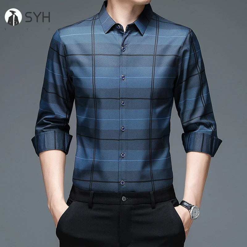 เสื้อแขนยาวผู้ชายสำหรับฤดูใบไม้ผลิและฤดูใบไม้ร่วง สวมใส่สบาย