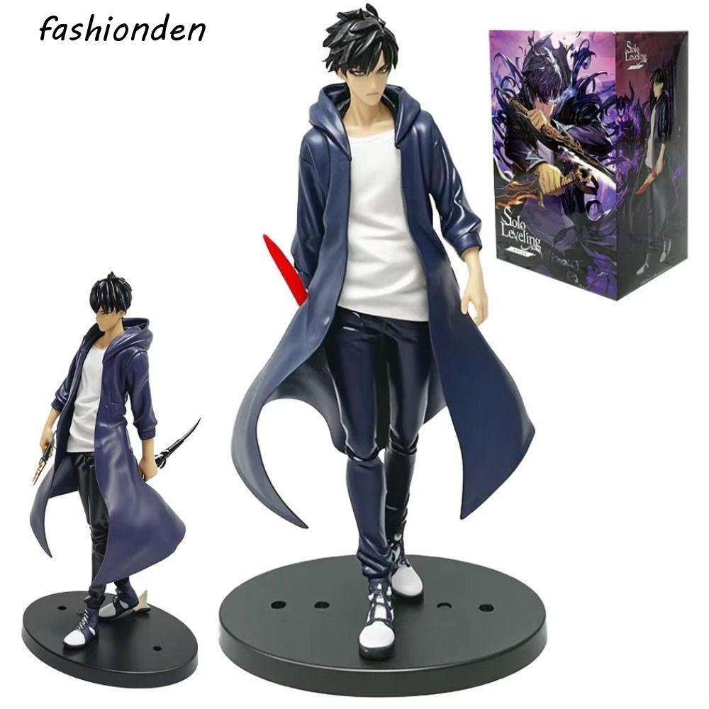FASHIONDEN Solo Leveling Figure, Anime Merchanting ของเล่น Sung Jinwoo Action Figure, ตกแต่งบ้านยืนท