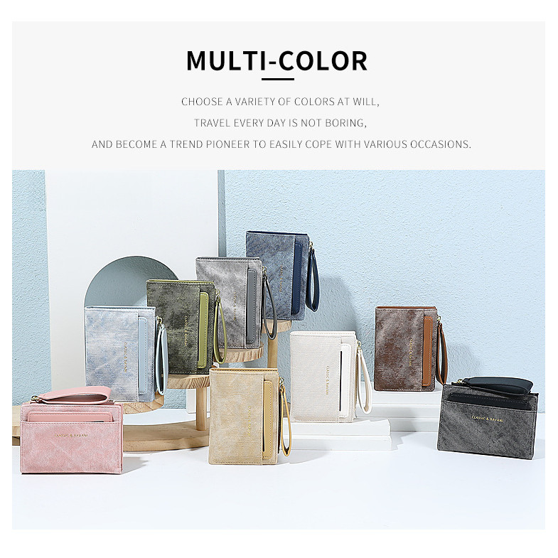 Moné.【COD&Ready stock】กระเป๋าสตางค์สตรีสั้นพับดีนิมขนาดใหญ่กระเป๋าเหรียญสตรี - รูปที่ 7